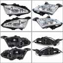 WFLNHB 1 Pair Fog Lights Replacement for 2007-2010 Hyundai Elantra Clear Lens Bumper Driving Fog Lamps