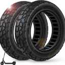 BANGTING 2PCS Upgrade 50/75-6.1 Scooter Off-road Solid Tires, 8.5x2 inches Tires Tubeless for Gotrax GXL V2/XR/APEX, 8 1/2 x2 Tire Replacement for Hiboy S2, Xiaomi 3 Lite/3/Pro 2/1s/M365 (Black, Off-Road (NO Tools)