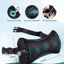Inflatable Lumbar Pillow for Airplane Travel Lumbar Support Pillow for Car, Office Chair Back Support Office Chair Back Support for Reducing Lower Back Pain (Black), Medium