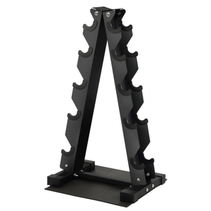 A Frame-style Dumbbell Stand, Black (Holds 5 Pairs)