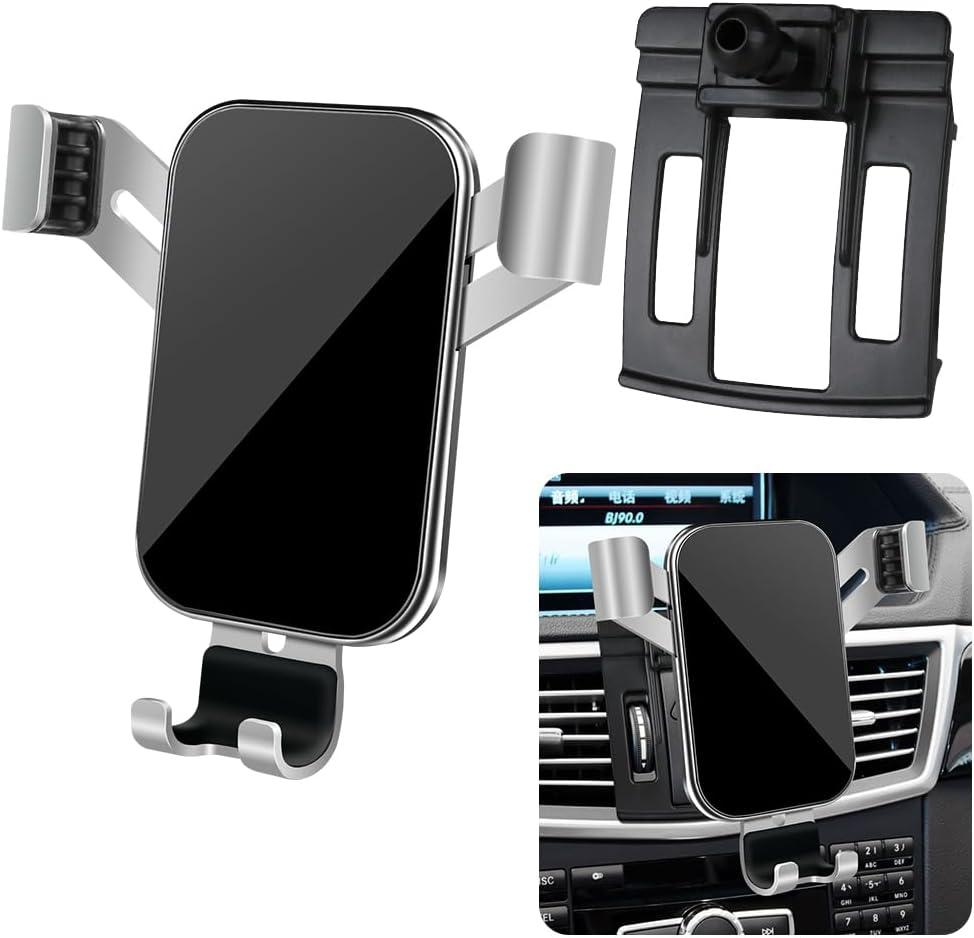 LUNQIN Car Phone Holder for Mercedes Benz E-Class 2010 2011 2012 2013 E350 E400 E550 E63 AMG Auto Interior Accessories Best Cell Phones Mount Cellphone Mobile Cradle Charging Navigation Bracket Stand