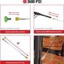 Simpson Cleaning 80149 Universal 16-Inch Pressure Washer Wand for Cold Water Use up to 3600 PSI, Silver