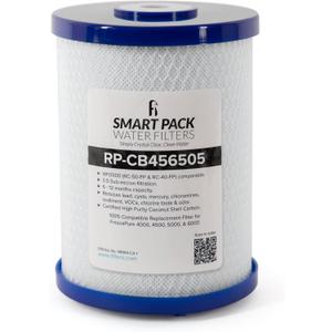 Smart Pack Water Filters iFilters High Purity Coconut Shell Activated Carbon Water Filter - 750 GPD Life Span - 0.5 Micron - Compatible with Frescapure 4000 4500 5000 6000 Models