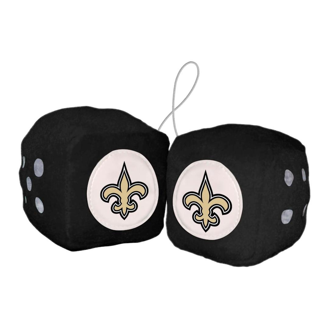 Officially Licensed NFL New Orleans Saints 3" Fuzzy Dice Décor, Saints
