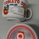 Old & Bold - 4 27 Oz Soup Bowls With Lids - Retro Soup Recipe Ceramic Mugs With Vented Lids and Handles - Version 2 - Pack of 2 - Microwave and Dishwasher Safe - For Soup, Instant Noodles, Cereal (V1)