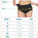 Neione Women Incontinence Underwear, Cotton Leakproof Panties for Heavy Flow Period & Postpartum, High-Waisted Full Briefs, 2 Pack, Black, L