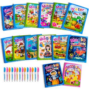14 Pack Water Coloring Books,Water Doodle Book Toys,Reusable Water Painting Book for Toddlers,Educational Learning Kits Gifts,Best Birthday Gifts