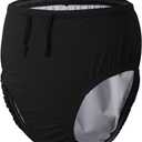 Adult Reusable Swim Diapers Special Needs Swimwear for Incontinence Cloth Diaper Covers Waterproof,Leakproof, Unisex (Black, 4XL)