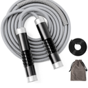 1LB Weighted Jump Ropes for fitness Women Men, Tangle-Free Ball Bearing Rapid Speed Skipping Jump Rope with Adjustable 9mm Cotton & PVC Cord, Aluminum Handles for MMA, Boxing, CrossFit, Weight-loss Workout