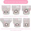 CuteBone Dog Diapers Female Washable 3 Pack Reusable Doggie Diapers Puppy Period Pants for Doggy Heat Cycle Peeing, XL