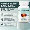 Maxi Health® Melatonin 1mg Chewable Tablets (200 Count) | Kosher | Melatonin Sleep Aid with Enzymax | Fast, Restful Sleep Support for Adults & Kids | Doctor Formulated, Expiry: 02/2028
