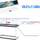 29.21x11.69 x0.16in Clear Tempered Glass Canopy,Aquarium Fish Tank Hoods FITS for Most 20Long/29 Gallon Fish Tanks (Aqueon, Marine Land & Perfecto)