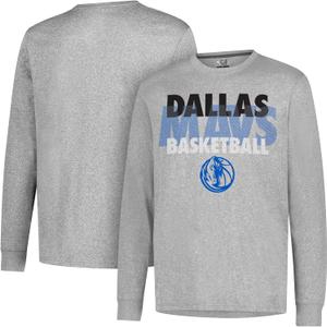 Ultra Game Men's NBA Official Super Soft Supreme Long Sleeve T-Shirt (Large, Heather Gray)