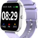 Smart Fitness Tracker Watch with Heart Rate Monitor, Activity Tracker with Pedometer, Sleep Monitor, Calories & Step Counter, Waterproof Smart Watch for Women Men Fitness Watch for Sports (Purple)