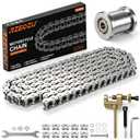 35 Chain with Mini Bike Chain Tensioner 140 Links Replacement for Coleman CT100U CC100X Baja Doodlebug DB30 Motovox MBX10 MBX11 MMB80 Minibike Predator 79cc 97cc 100cc Engine Powersports Parts