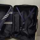 Coolife Luggage PC+ABS Expandable Hardshell Suitcase with TSA Lock, Spinner Checked Lightweight (White, 28in)