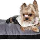 Dog Crate Pads for Small Dogs with Fluffy Faux Fur and Non-Slip Bottom,24 inch Pet Bed Soft and Comfy for Puppy or Cat,Machine Washable Crate Mat 24 x 18,Dark Grey
