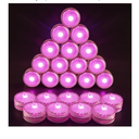 HL Submersible LED Lights,Pink Small LED Light,100 Hours Waterproof Flameless Led Lights Battery Powered for Wedding Home Vase Festival Party Decoration 24pcs(Built-in 48 Batteries)