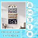 Riakrum 2 Pcs Fish Extenders Cruise Gift Hanger with 3 Pockets 2026 Fe Hanging Cabin Door Organizer Line for Travel Cruise Essentials Gift Exchanges and Pixie Dust(Red and Blue)
