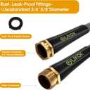 Garden Hose 100 FT, Non-Expanding Water Hose, Ultra-Light & Flexible, Burst-Resistant, Kink-Free, High-Pressure Garden Hose All-Weather Use for Lawns, Gardens, and Outdoor Cleaning (Gray)