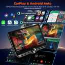 4+64G Android 15 Car Stereo with Wireless Carplay & Android Auto - 10 Inch Touchscreen Radio with EQ/DSP/5G WiFi/GPS Navigation/SWC + AHD Rear Camera