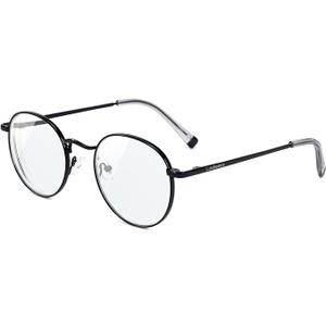 Lovispecs Round Distance Glasses Women Men,Gold Far Vision Driving Eyeglasses,Retro Blue Lgiht Glasses, -2.50