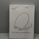 Elongated Toilet Seat, 18.5 Soft/Slow Close Oval (Oblong) Toilet Seat for Elongated Toilets, No-Slam Quiet-Close Lid, Easy-to-Install & Clean, Durable Never-Loosen White Plastic Seat