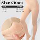 Women's Thermal Tights Without Fleece Lined Nude Opaque Leggings Warm Winter Skin Colored Footed Tights (M)