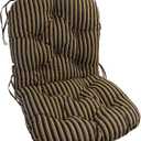 Blazing Needles Indoor Tufted High Back Chair Cushion, 48" x 24", Midnight Stripe