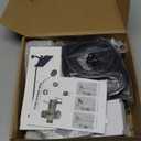 Airlex Shower Head Rain Shower Head with Handheld Spray, High Pressure Rainfall Showerhead and 4 Modes Handheld Shower Heads Built-in Power Wash with 71 Inch Stainless Steel Hose, 8'' Matte Black