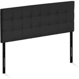 FURINNO Roanne Tufted Headboard, Queen, Black