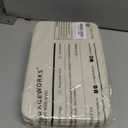 Collapsible Fabric Storage Box with Metal Frame, Wardrobe Storage Baskets, Clothing Organizer Box, Oversized Shelf Basket, Ivory Color Box Set of 2 (Ivory - Large)