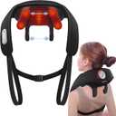 KingPavonini Width Adjustable Neck Massager with 5 Heat Zone, Wireless 6D Shiatsu Shoulder Massager for Pain Relief Deep Tissue, Massager for Neck and Shoulder Pain, Gifts for Men Women Dad Mom