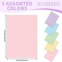 gisgfim 60 Sheets Pastel Cardstock 8.5 X 11 Solid Dyed Core Construction Paper Cardstock 5 Assorted Colors Card Stock Printer Scrapbook Paper 65lb/180gsm for Embossing Printing Invitations DIY Craft, Pastel