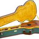 Crossrock Master Series OM Acoustic Guitar Case for Martin 000-14 Fret | Malachite Blue Eco Tweed Fabric, Re-Engineered Shell, Leather Handle & Gold Velvet Interior(CRW720OMMB), Size: OM