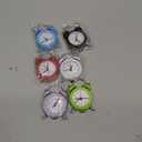 6 Pcs Mini Twin Bell Alarm Clock, 2 Inch Loud Alarm, Small Cute Analog Alarm Clock, Vintage Travel Clock with Stereoscopic Dial for Bedroom Decor, Heavy Sleepers(6 Colors)