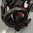 Rollator Walkers for Seniors with Seat, Lightweight Ultra-Compact Travel Rolling Walker, 350lbs Capacity, Heavy-Duty Extra-Wide Seat, Easy Folding, Height Adjustable for Tall Over 6ft, 8" Big Wheels (Red)