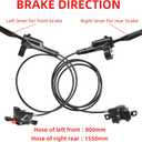 MT200 MTB Hydraulic Disc Brakes Set with RT26 160mm Rotors Left Front 800mm Right Rear 1550mm Mountain Bike Hydraulic Brake Mountain Bike Bicycle Disc Brake 2 Piston
