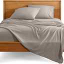 Bare Home King Sheet Set - 1800 Ultra-Soft Microfiber King Bed Sheets - Double Brushed - Deep Pockets - Easy Fit - 4 Piece Set - Bedding Sheets & Pillowcases (King, Khaki)