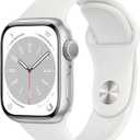 Apple Watch Series 8 (41MM, GPS) - Silver Aluminum Case with White Sport Band