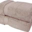 GLAMBURG 700 GSM Premium Oversized Extra Large Cotton 2 Pack Bath Sheet 35x70-100% Combed Cotton - Luxury Hotel & Spa Quality - Durable Ultra Soft Highly Absorbent - Tan