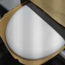 Mayfair Padded Toilet Seat, Cushioned Soft Vinyl over Wood Core Seat, Secure Hinges, Easy Clean, Made in USA, Round, White