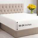 Extra Deep Twin XL Fitted Sheet - Hotel Luxury Single Fitted Sheet Only - Easily Fits 18 inch to 24 inch Mattress - Ultra Soft, Wrinkle Free w/Extra Deep Pockets - Breathable & Comfy - Antique White