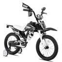 KEANO 16" Motocross Kids Bike for 4-7 Yrs Training Wheels, Black