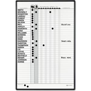 Employee In/Out Wall Mounted Magnetic Whiteboard Size: 2' H x 3" W