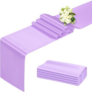 BDDC Lavender Table Runner 12x108 Inch - 4 Pack Satin Table Runners, Smooth Table Runner for Party Wedding Banquets Birthday
