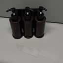 Shampoo and Conditioner Dispenser for Shower Wall, Body Wash Dispenser with 5 Waterproof Labels, No-Drill Wall Mounted Shower Soap Dispenser for Bathroom Decor Upgrade - Brown 3 Chamber