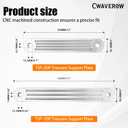 TSP-1 & TSP-2DP Transom Support Plate Kit for Top & Lower Bolt Holes 15"x2" & 12"x2" with 10" Hole Spacing 3/8" Thick Cast Aluminum 2-Pack Marine Boat Reinforcement Secure Fit