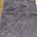  Luxury Bathroom Rug Shaggy Bath Mat 20 x 30 Inch, Washable Non Slip Bath Rugs for Bathroom Shower, Soft Plush Chenille Absorbent Carpets Mats, Gray
