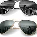 KALIYADI Classic Aviator Sunglasses for Men Women Driving Sun glasses Polarized Lens UV Blocking